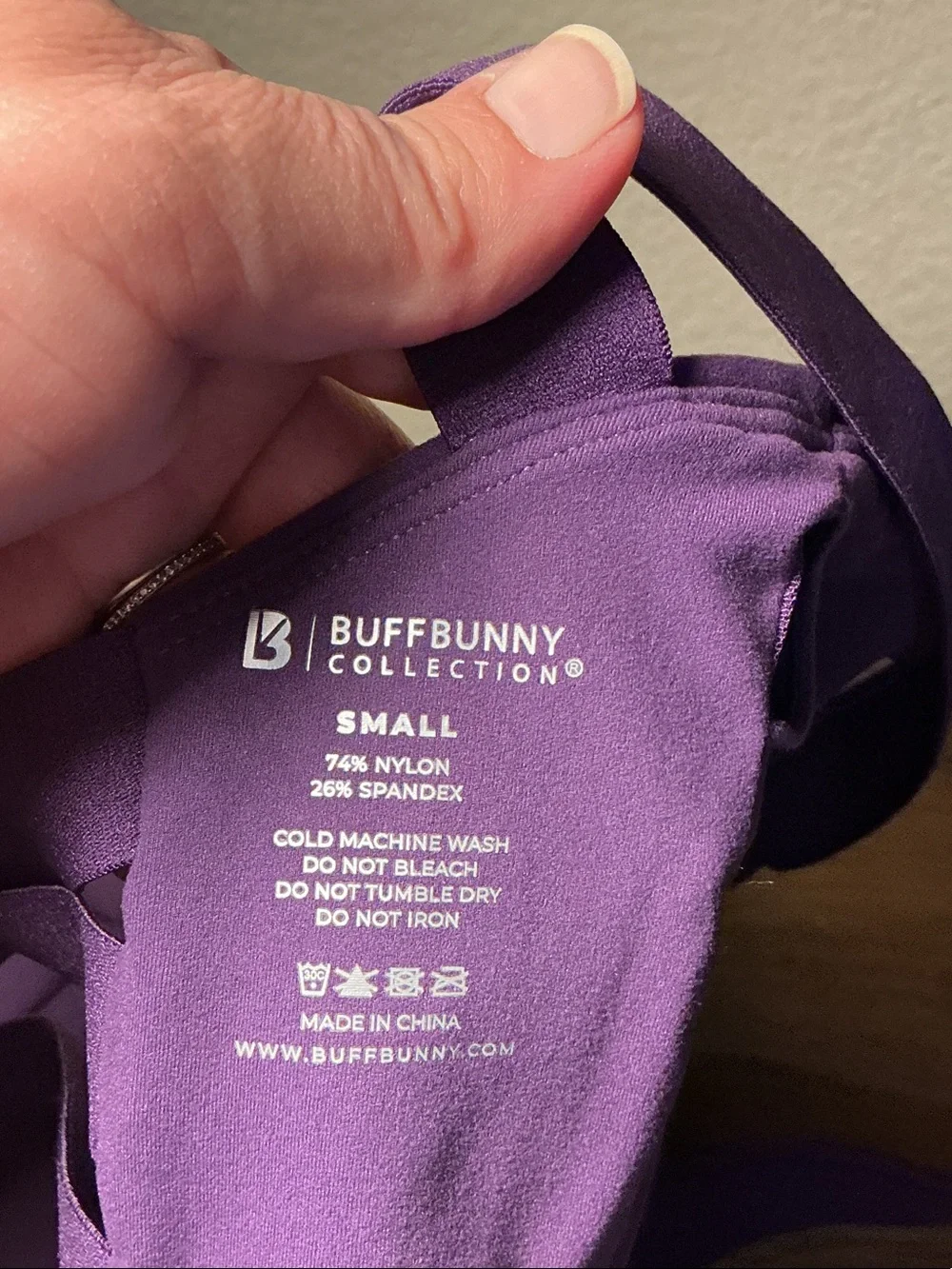 BuffBunny Purple Crisscross Sports Bra Size S